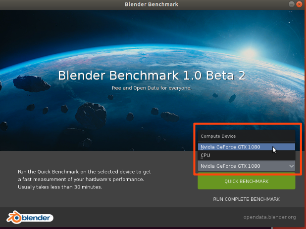 Benchmark Device Select