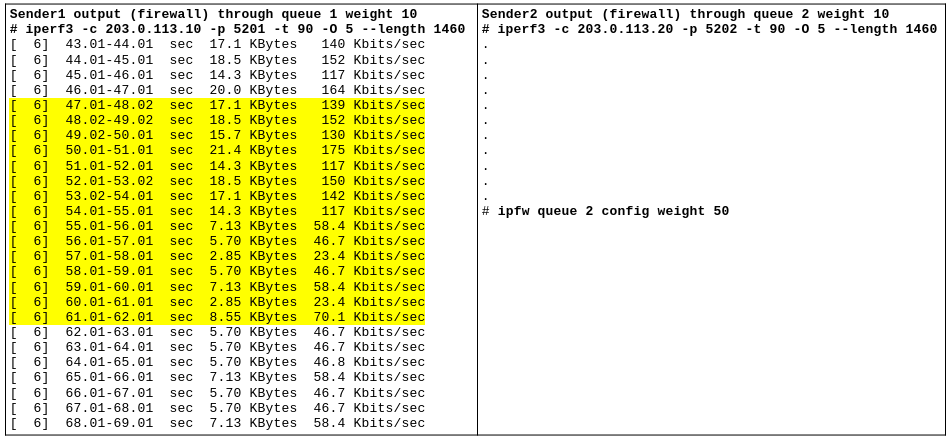 Testing Two Static Queues and Queue 2 Changed In-flight. Refer to paragraphs below.