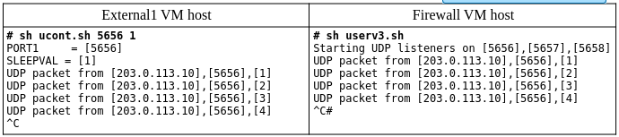 UDP Traffic From External1 to Firewall. Refer to paragraphs below.